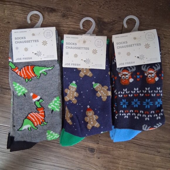 Kid's Christmas Socks (3 pairs) - Picture 1 of 7